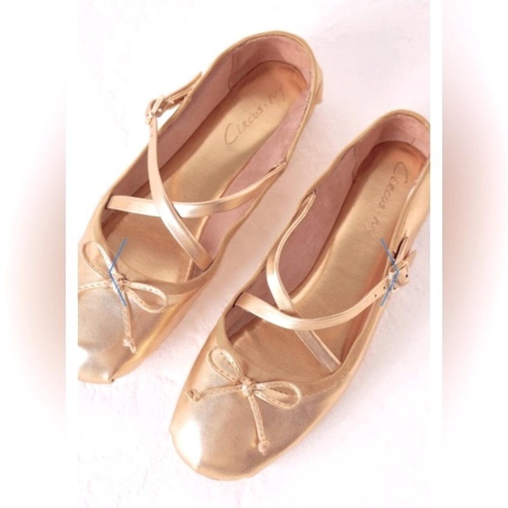 Circus Ny by Sam Edelman Zuri Satin Cross-Strap Ballet Flats 8M - Picture 2 of 16